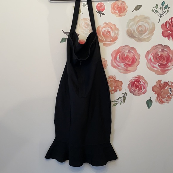 Black halter peplum black dress - Picture 2 of 3